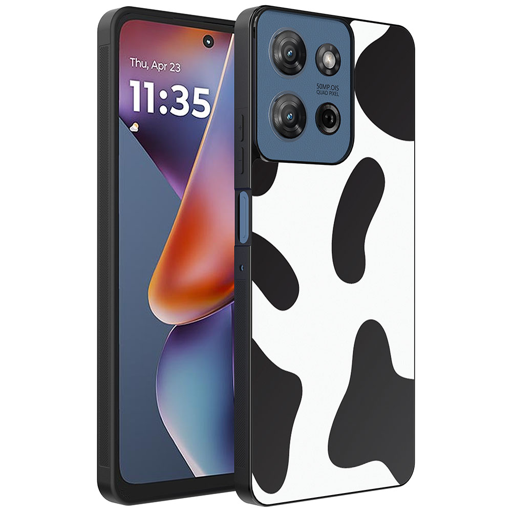 Motorola Moto G 2025 telefoonhoesje met koeienvlekken opdruk (1)