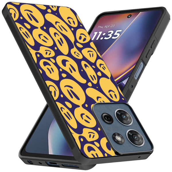 Motorola Moto G 2025 telefoonhoesje met smiley marmer opdruk (2)