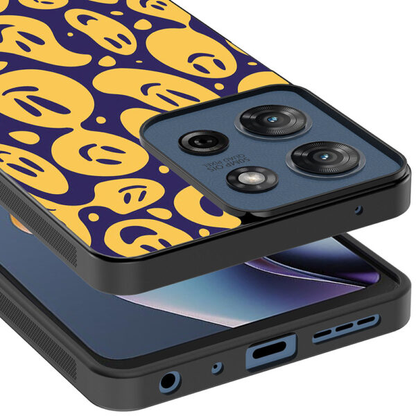 Motorola Moto G 2025 telefoonhoesje met smiley marmer opdruk (4)