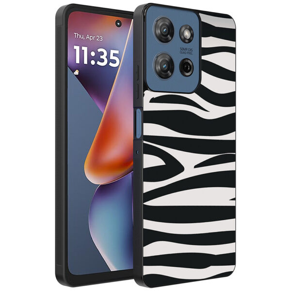 Motorola Moto G 2025 telefoonhoesje met zebra opdruk (1)