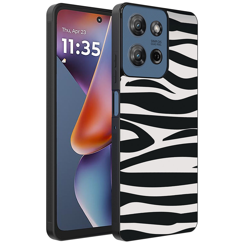Motorola Moto G 2025 telefoonhoesje met zebra opdruk (1)