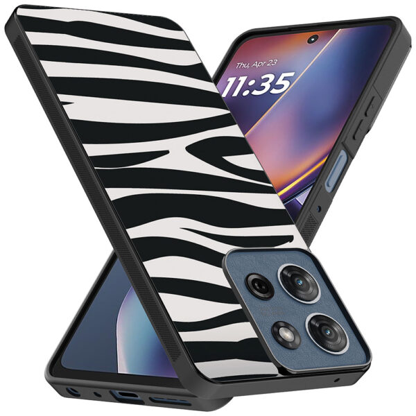 Motorola Moto G 2025 telefoonhoesje met zebra opdruk (2)
