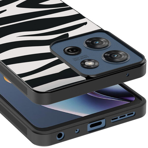 Motorola Moto G 2025 telefoonhoesje met zebra opdruk (4)