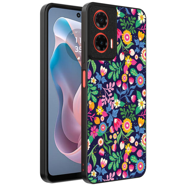 Motorola Moto G Play 2024 telefoonhoesje met bloemen opdruk (1)