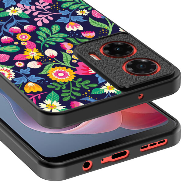 Motorola Moto G Play 2024 telefoonhoesje met bloemen opdruk (4)