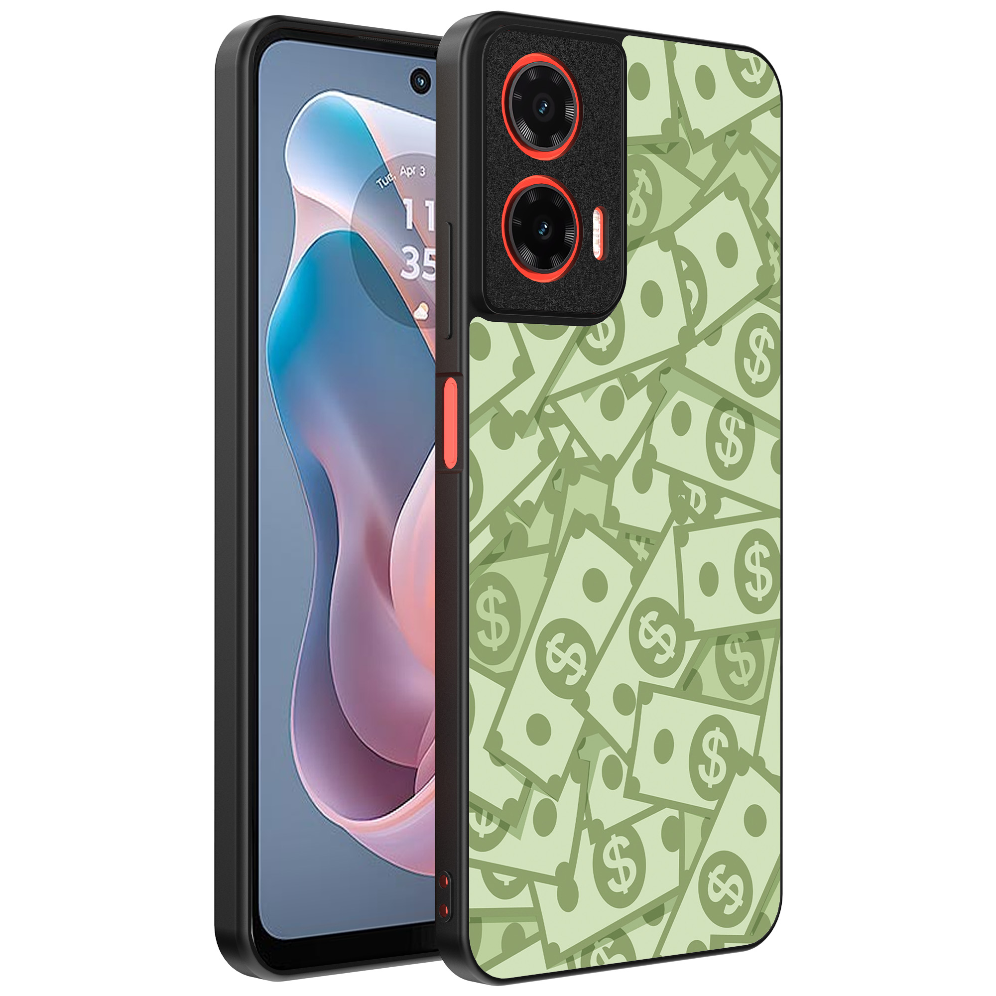 Motorola Moto G Play 2024 telefoonhoesje met geld opdruk (1)