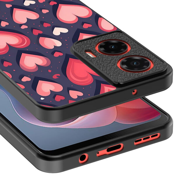Motorola Moto G Play 2024 telefoonhoesje met hartjes opdruk groot (4)