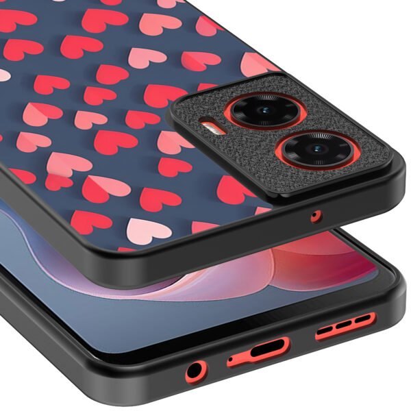 Motorola Moto G Play 2024 telefoonhoesje met hartjes opdruk klein (4)