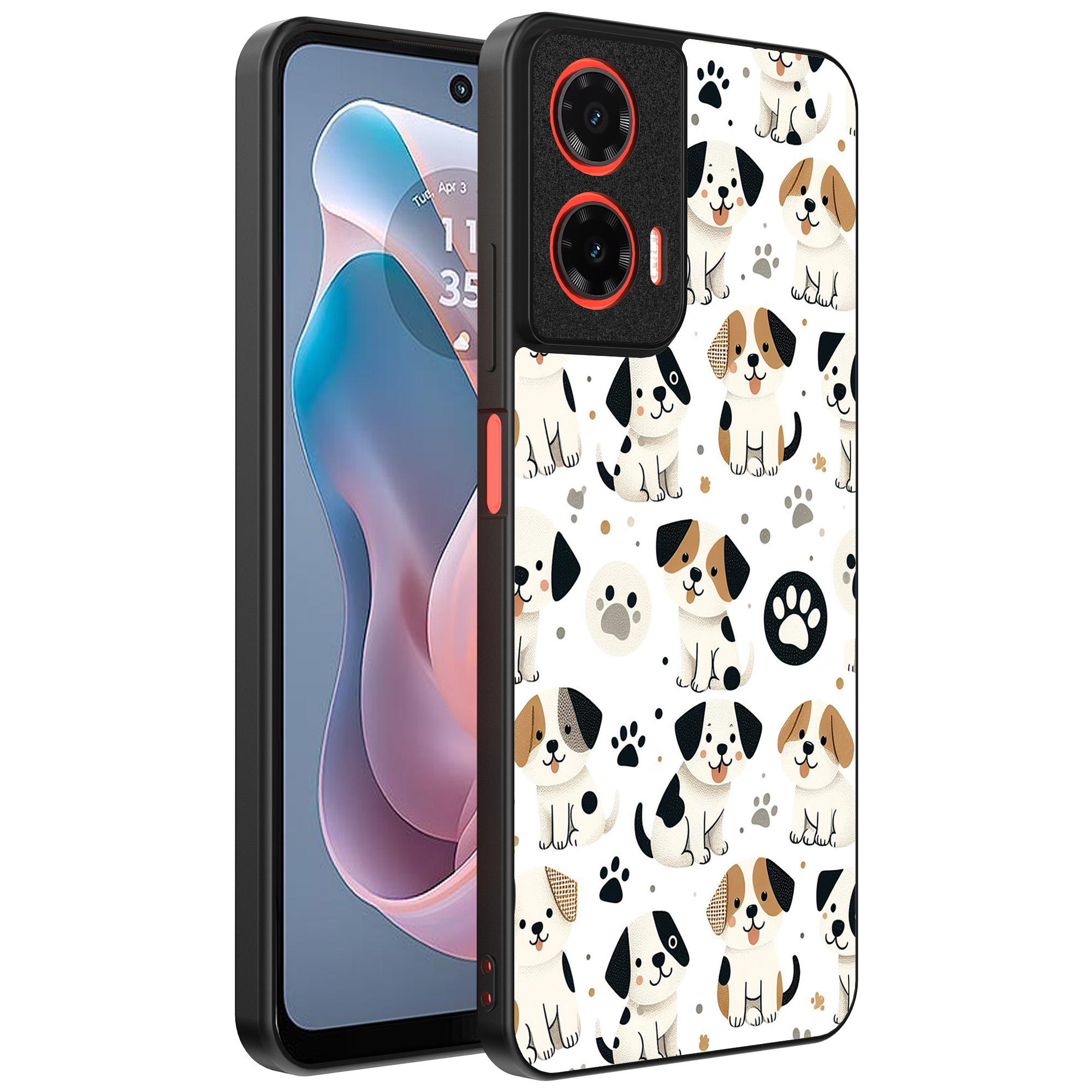 Motorola Moto G Play 2024 telefoonhoesje met honden opdruk (1)