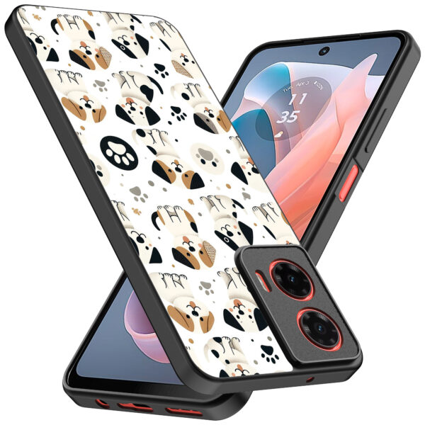 Motorola Moto G Play 2024 telefoonhoesje met honden opdruk (2)