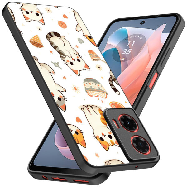 Motorola Moto G Play 2024 telefoonhoesje met katten opdruk (2)