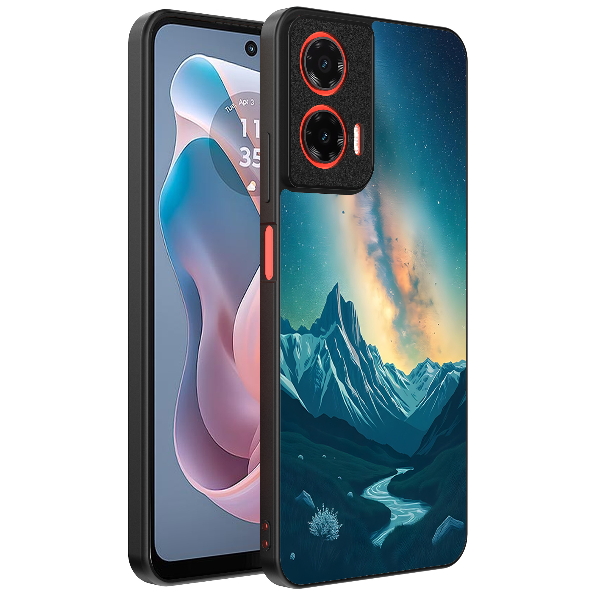 Motorola Moto G Play 2024 telefoonhoesje met sterrenhemel opdruk (1)