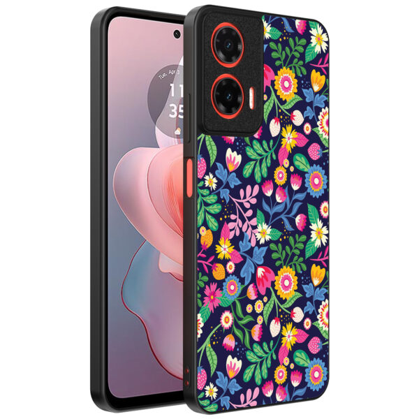 Motorola Moto G Power 2024 telefoonhoesje met bloemen opdruk (1)