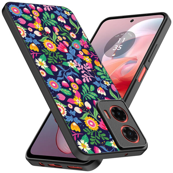 Motorola Moto G Power 2024 telefoonhoesje met bloemen opdruk (2)