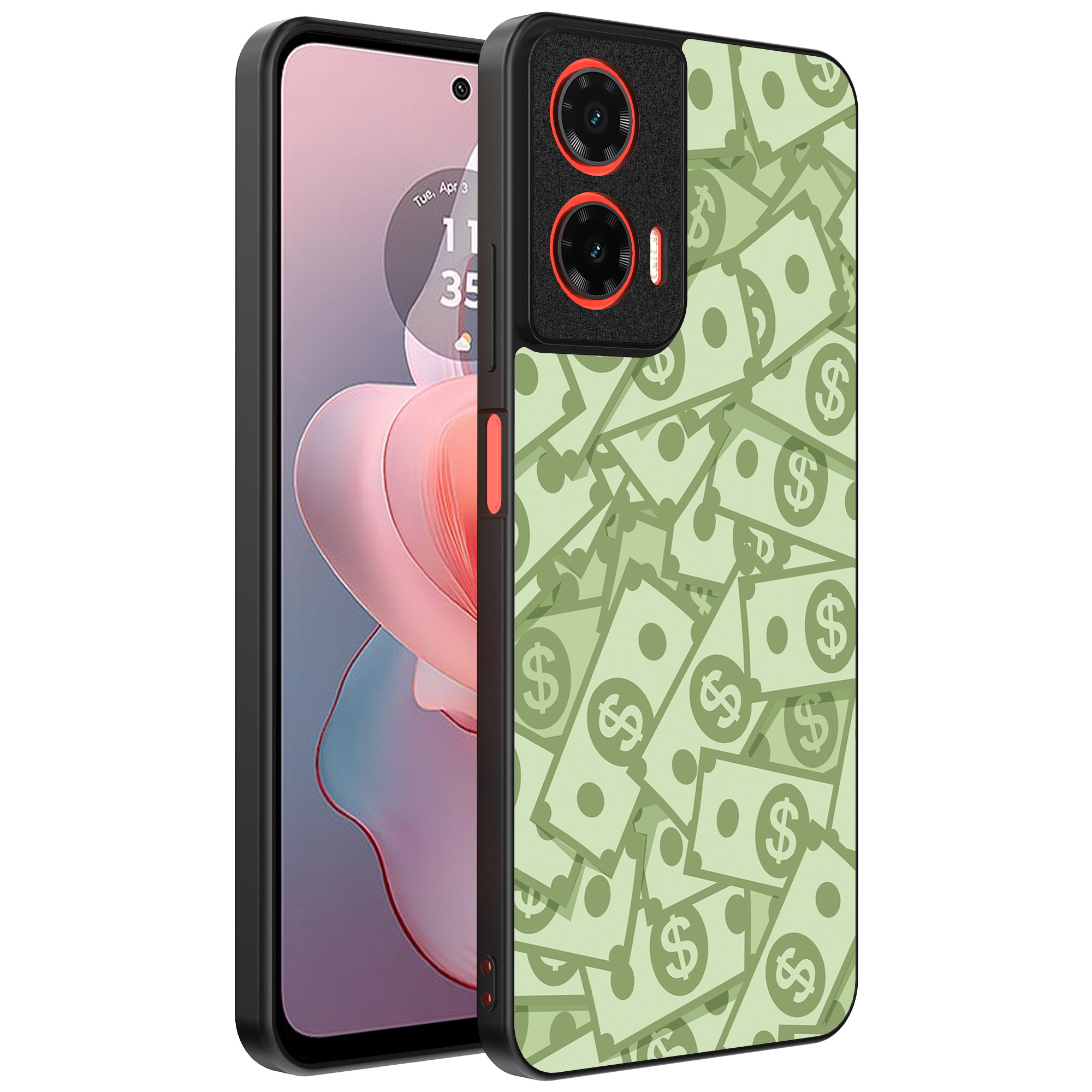 Motorola Moto G Power 2024 telefoonhoesje met geld opdruk (1)