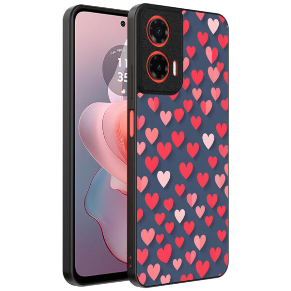Motorola Moto G Power 2024 telefoonhoesje met hartjes opdruk klein (1)