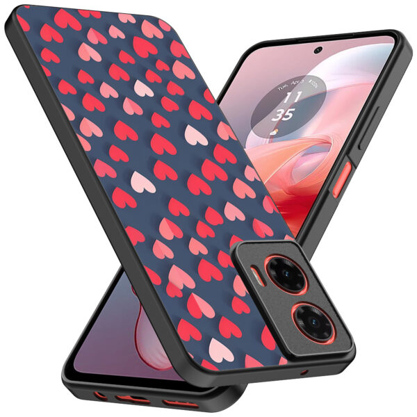 Motorola Moto G Power 2024 telefoonhoesje met hartjes opdruk klein (2)