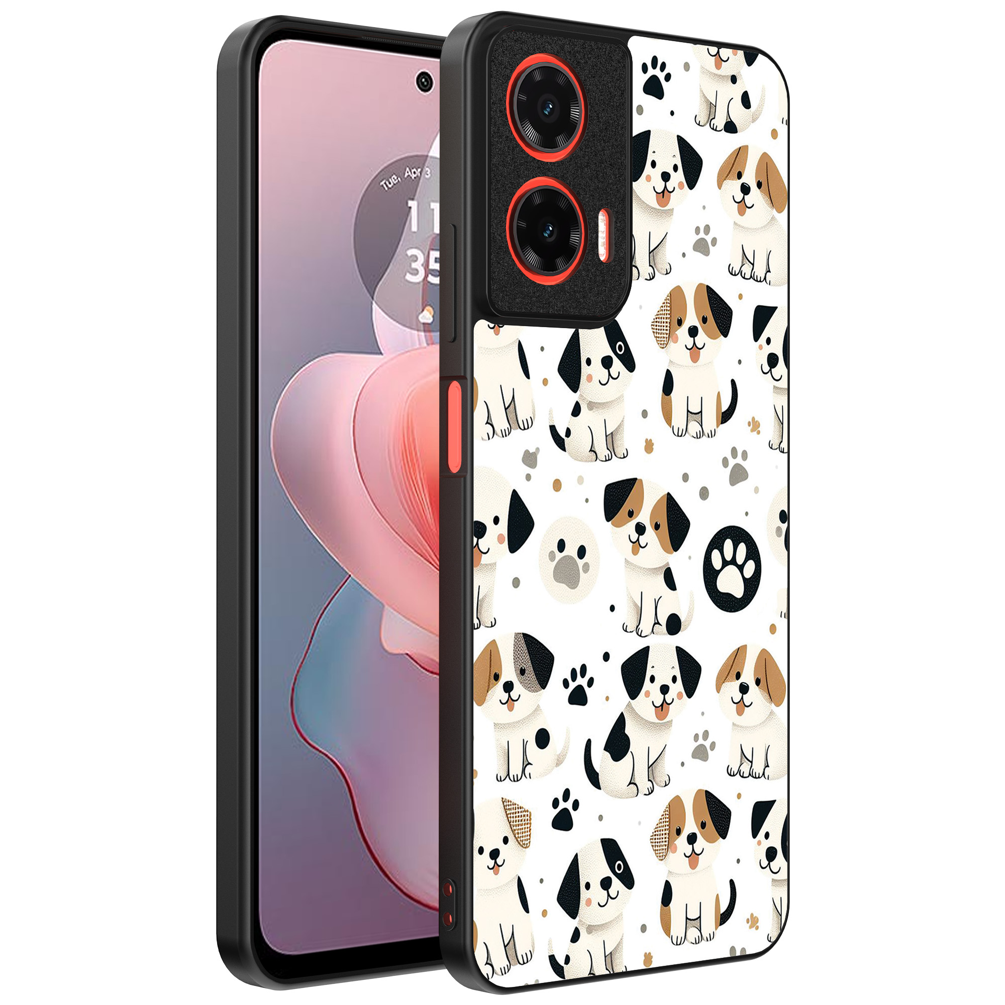 Motorola Moto G Power 2024 telefoonhoesje met honden opdruk (1)