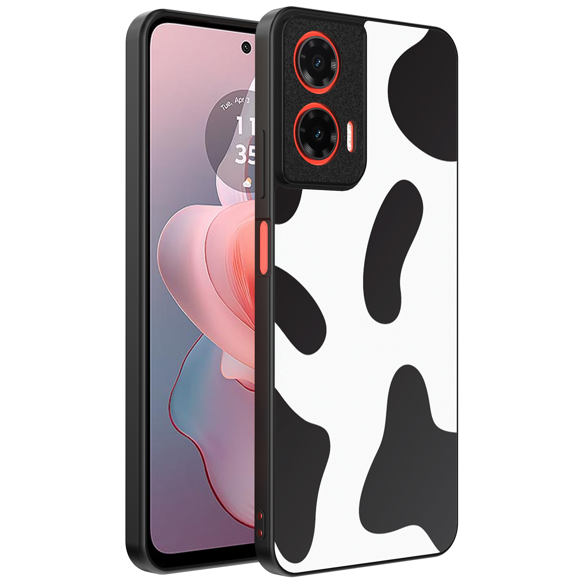 Motorola Moto G Power 2024 telefoonhoesje met koeienvlekken opdruk (1)