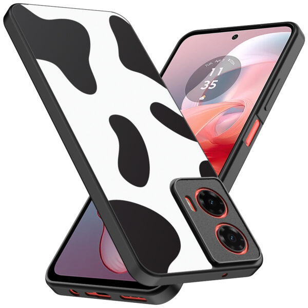 Motorola Moto G Power 2024 telefoonhoesje met koeienvlekken opdruk (2)
