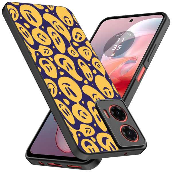 Motorola Moto G Power 2024 telefoonhoesje met smiley opdruk (2)