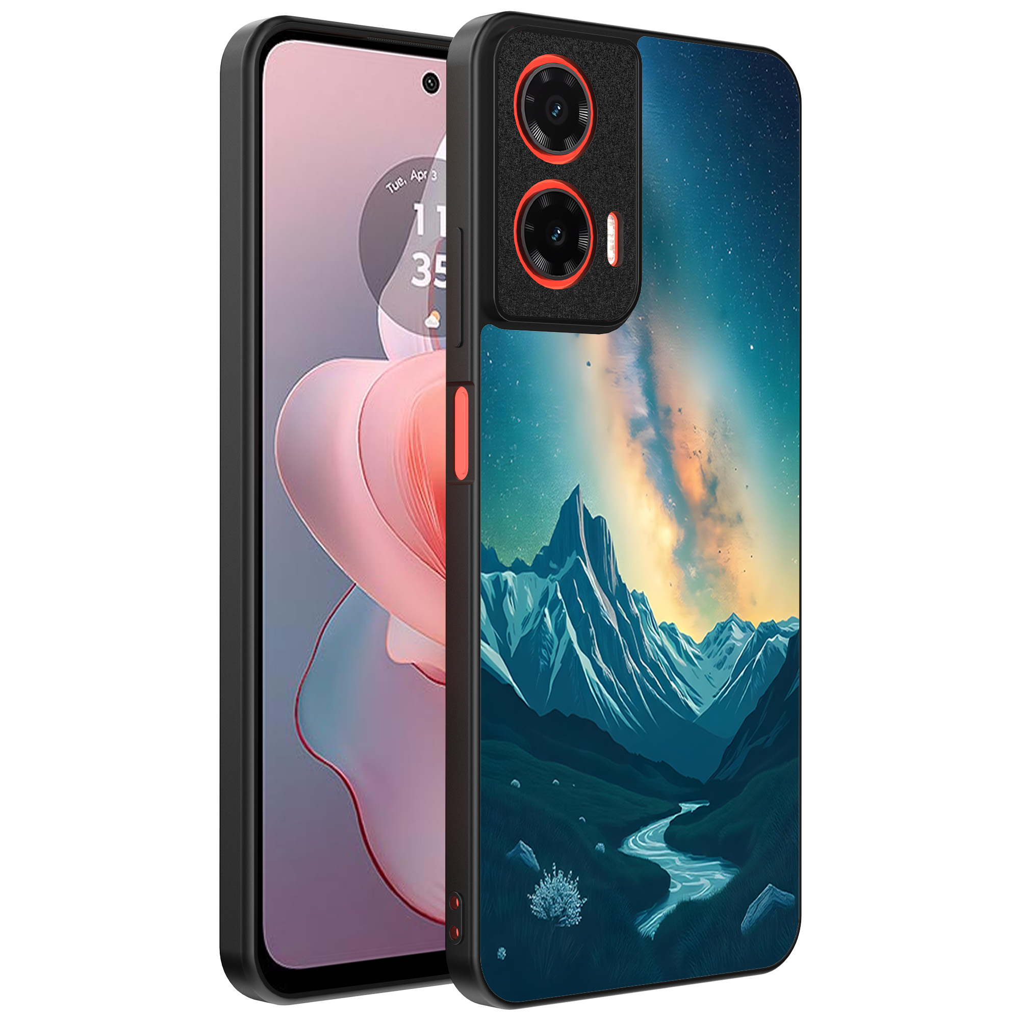 Motorola Moto G Power 2024 telefoonhoesje met sterrenhemel opdruk (1)