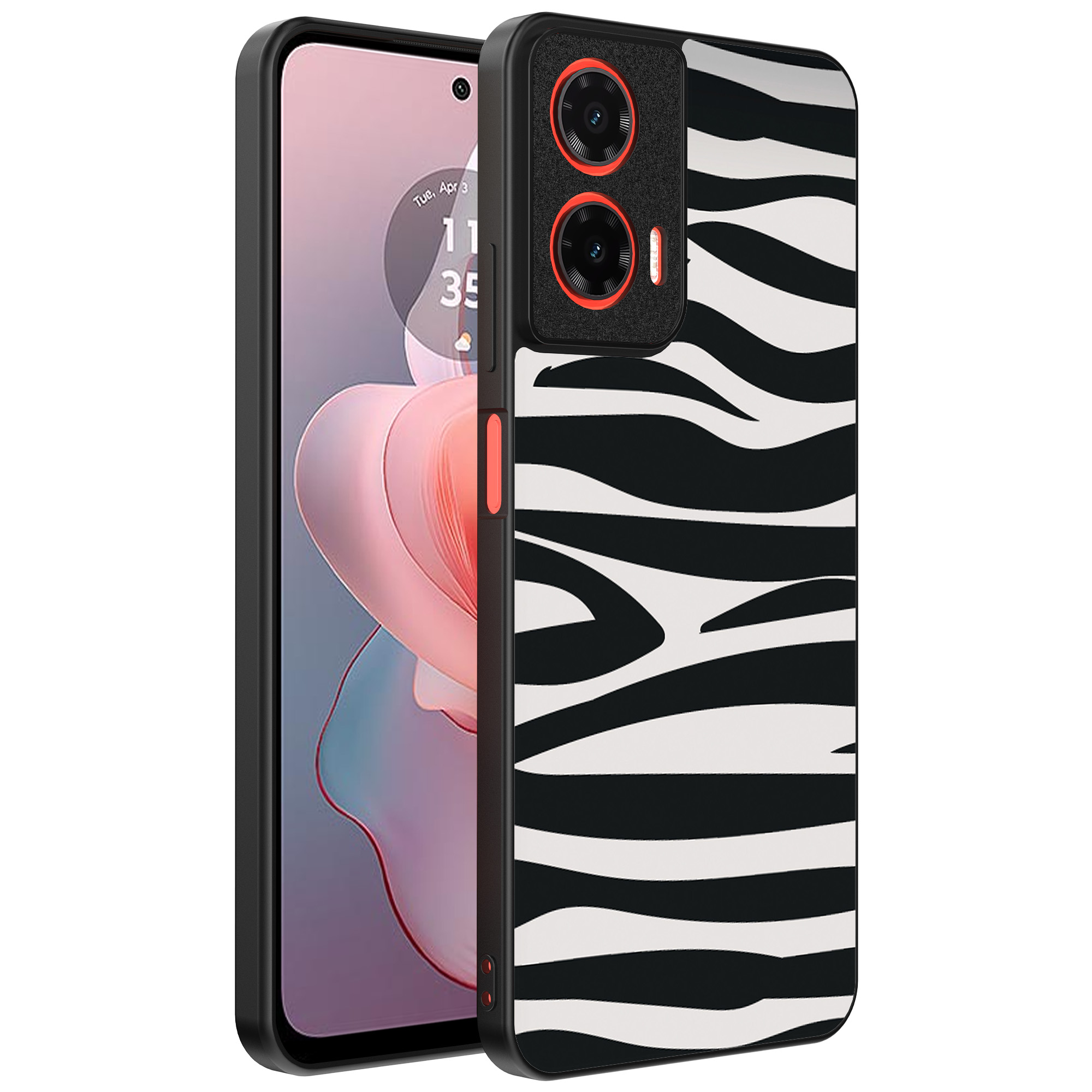 Motorola Moto G Power 2024 telefoonhoesje met zebra opdruk (1)
