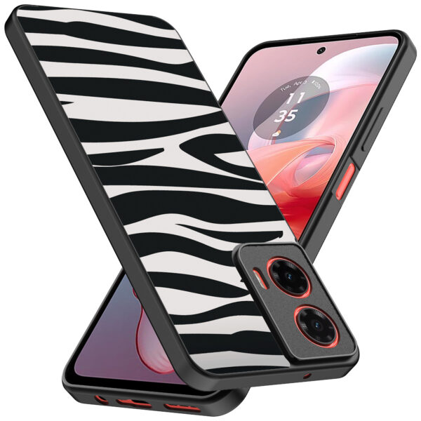Motorola Moto G Power 2024 telefoonhoesje met zebra opdruk (2)