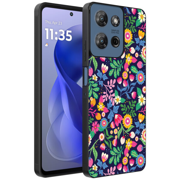 Motorola Moto G Power 2025 telefoonhoesje met bloemen opdruk (1)