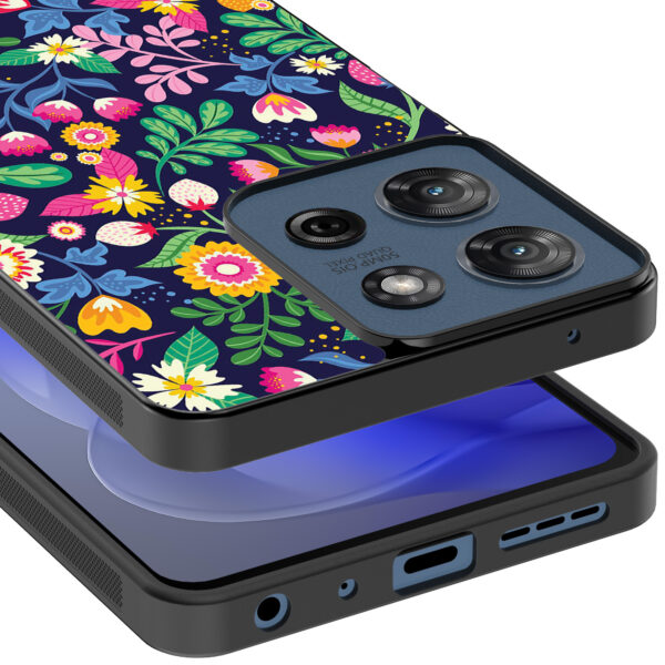Motorola Moto G Power 2025 telefoonhoesje met bloemen opdruk (4)