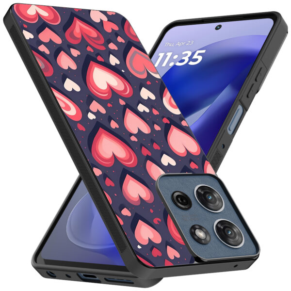 Motorola Moto G Power 2025 telefoonhoesje met hartjes opdruk groot (2)