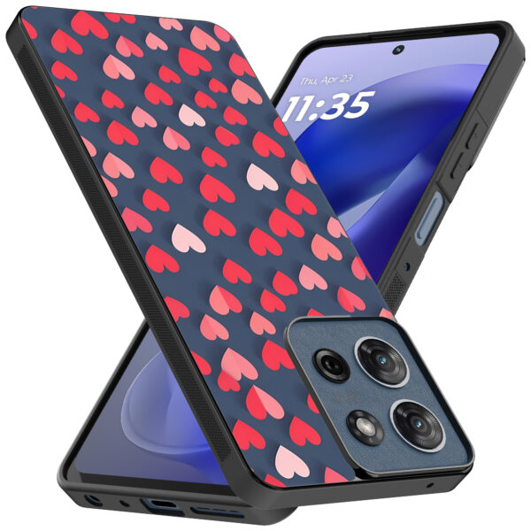 Motorola Moto G Power 2025 telefoonhoesje met hartjes opdruk klein (2)