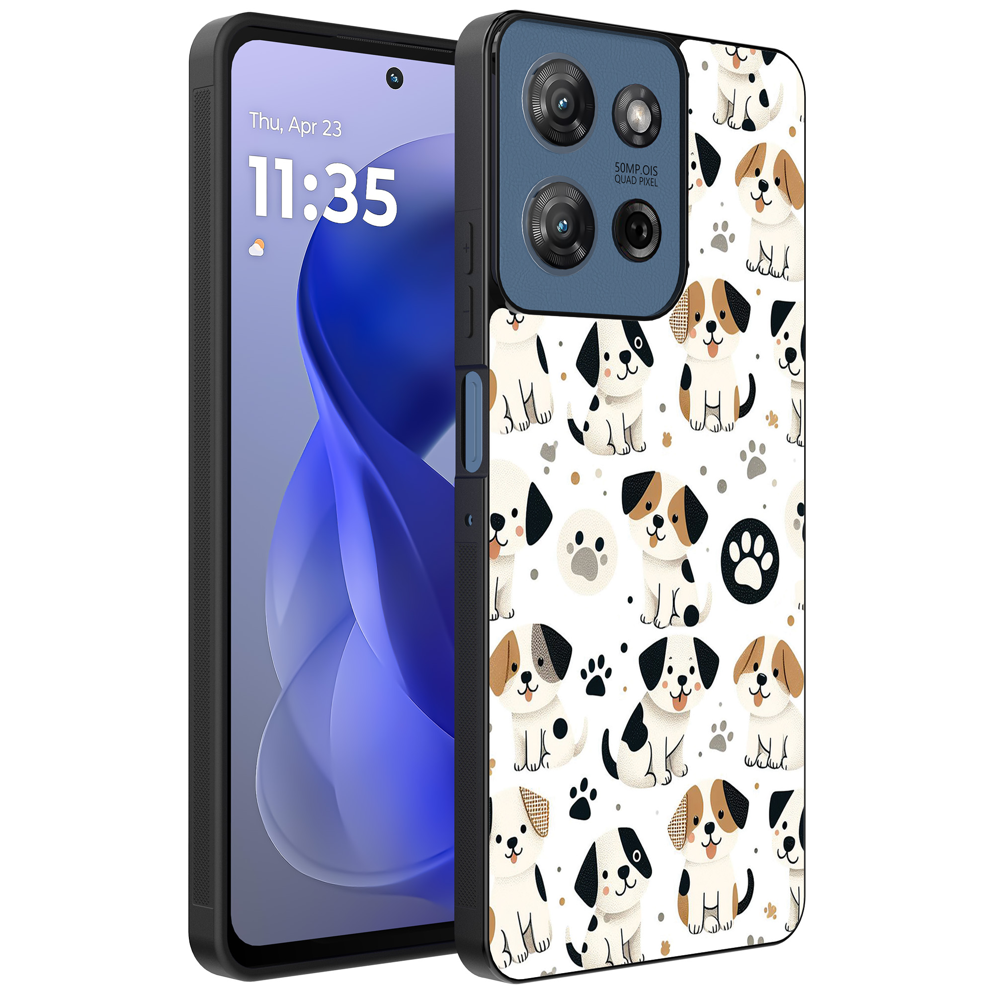 Motorola Moto G Power 2025 telefoonhoesje met honden opdruk (1)