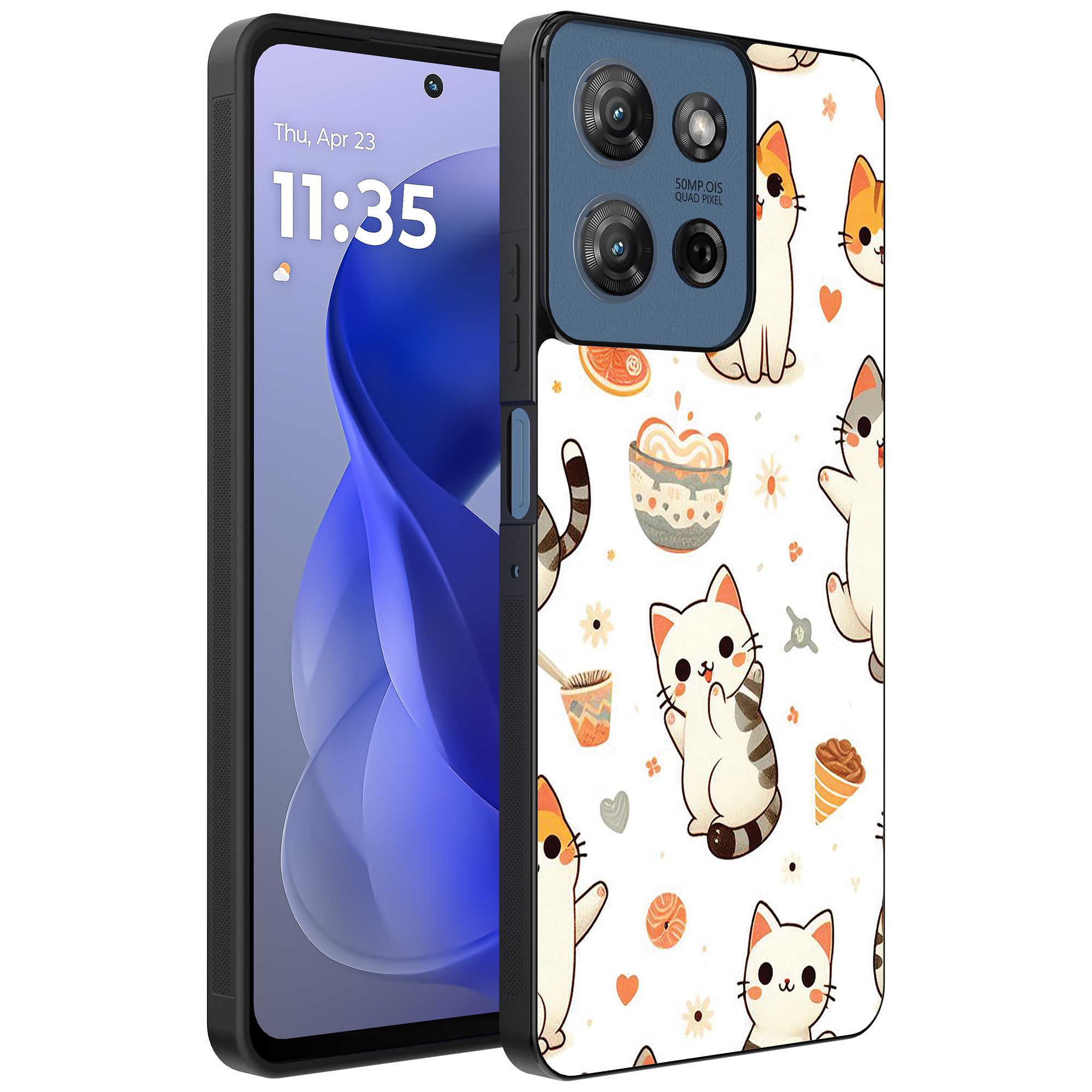 Motorola Moto G Power 2025 telefoonhoesje met katten opdruk (1)