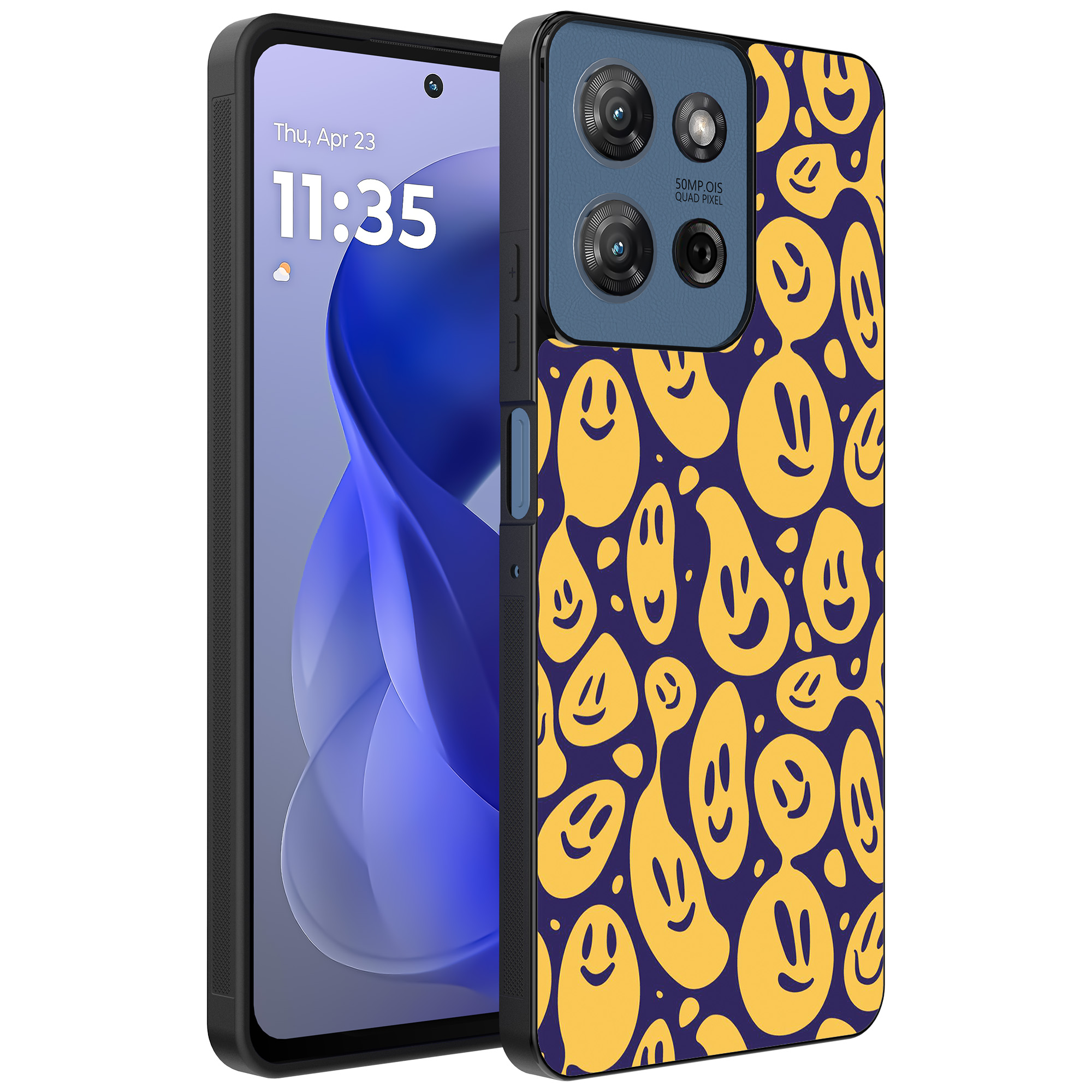 Motorola Moto G Power 2025 telefoonhoesje met smiley opdruk (1)