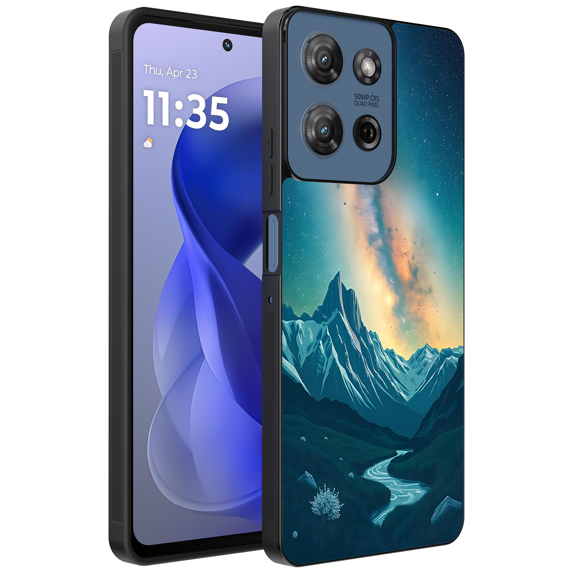 Motorola Moto G Power 2025 telefoonhoesje met sterrenhemel opdruk (1)