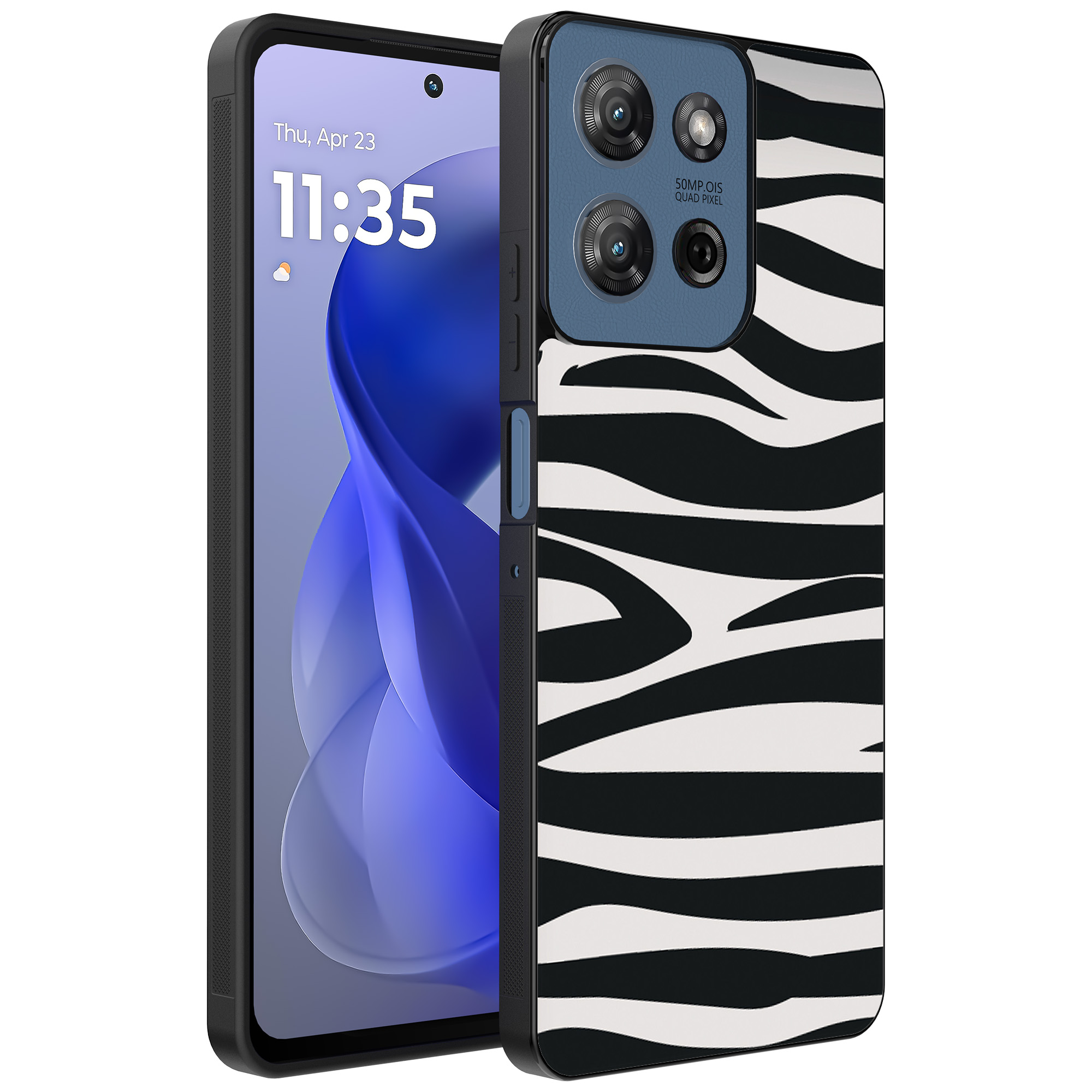 Motorola Moto G Power 2025 telefoonhoesje met zebra opdruk (1)