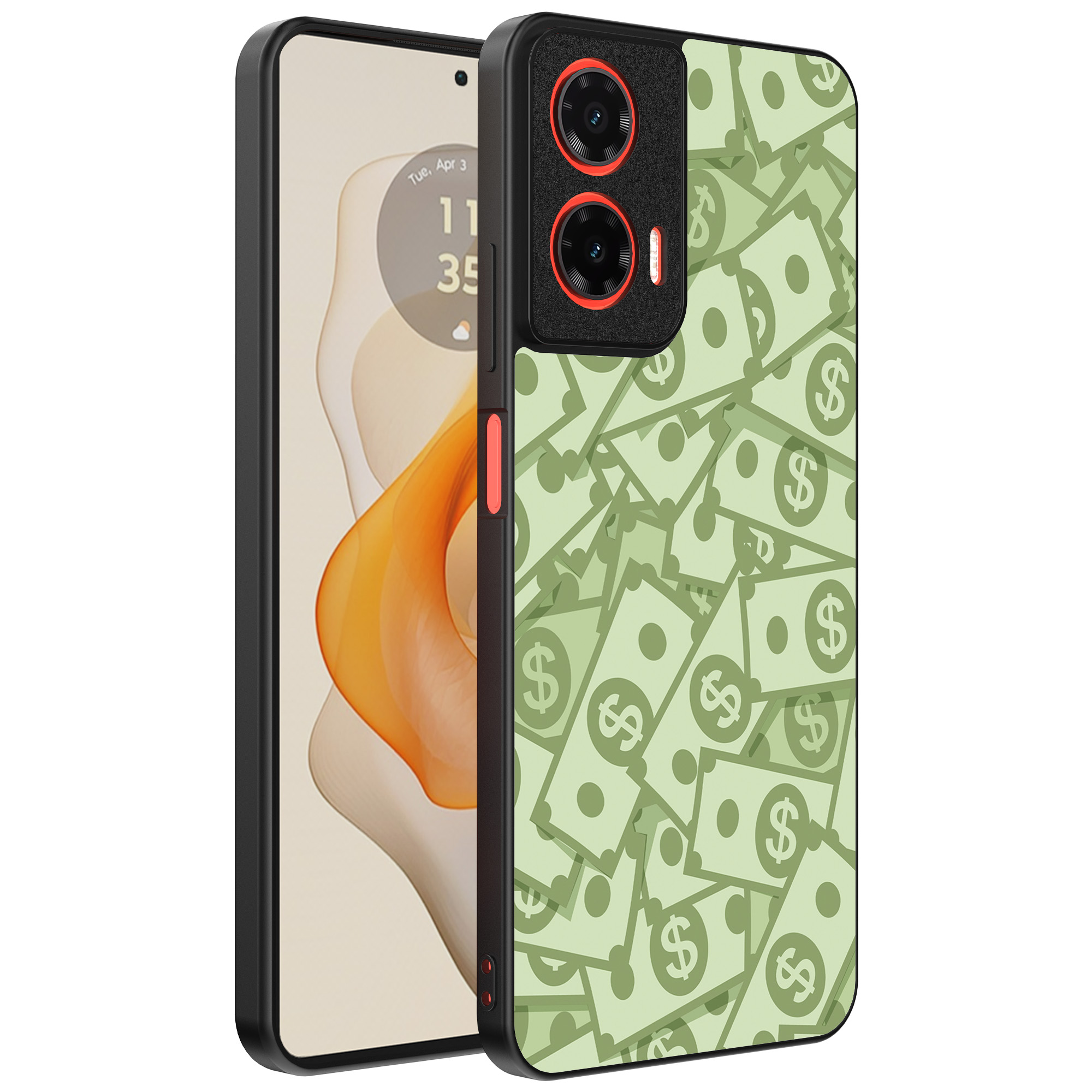 Motorola Moto G Stylus 2024 telefoonhoesje met geld opdruk (1)