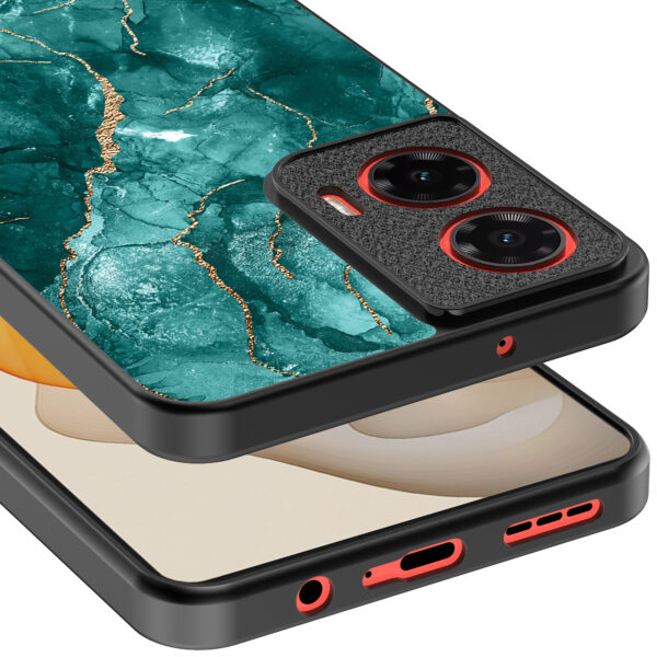 Motorola Moto G Stylus 2024 telefoonhoesje met groen marmer opdruk (4)