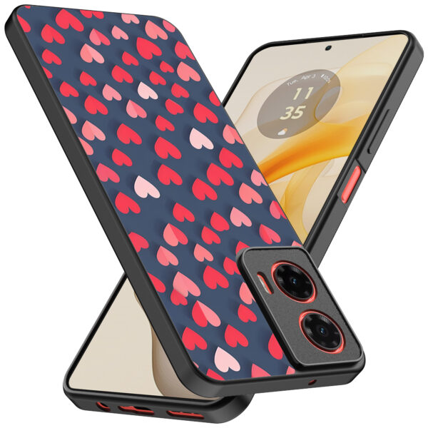 Motorola Moto G Stylus 2024 telefoonhoesje met hartjes opdruk klein (2)