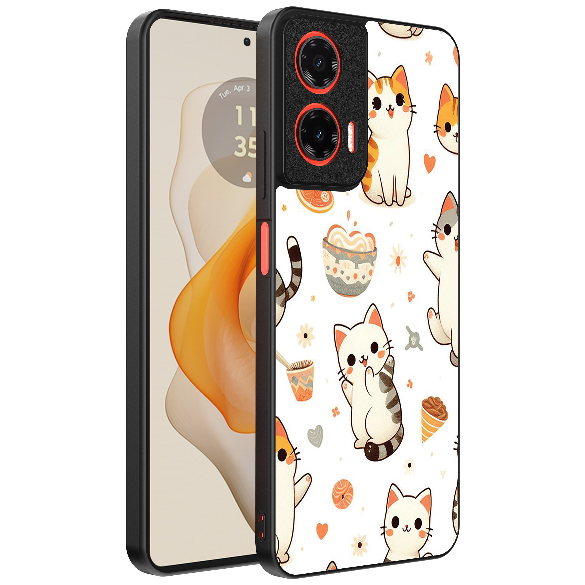 Motorola Moto G Stylus 2024 telefoonhoesje met katten opdruk (1)
