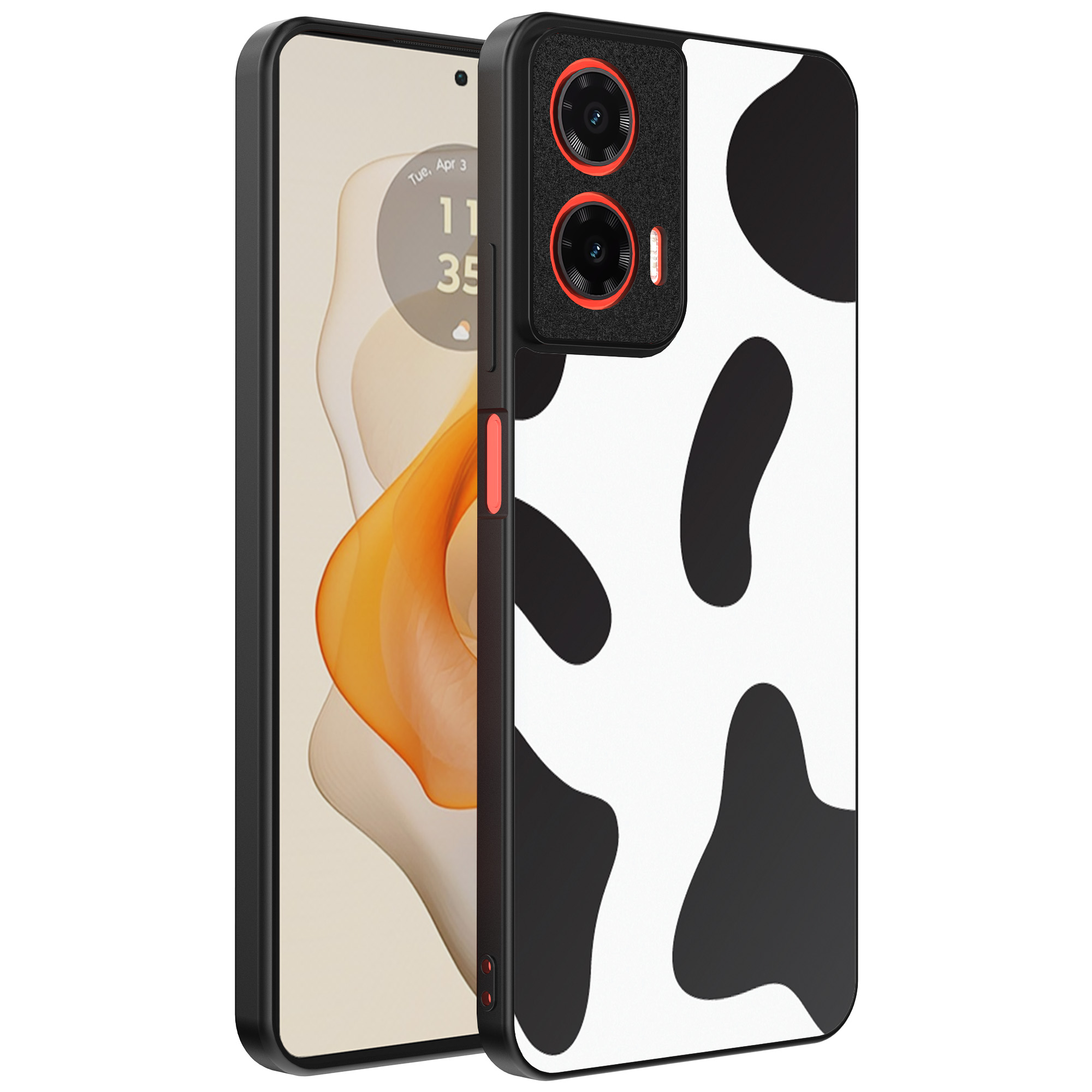 Motorola Moto G Stylus 2024 telefoonhoesje met koeienvlekken opdruk (1)