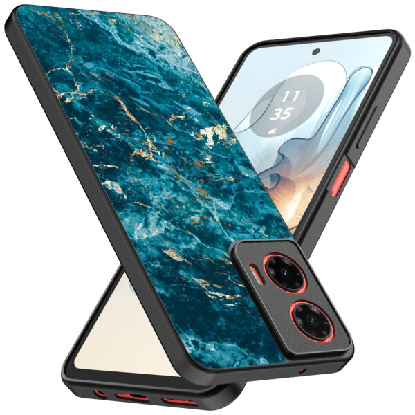Motorola Moto G04-G24-G24 Power-E14 telefoonhoesje met blauw marmer opdruk (2)