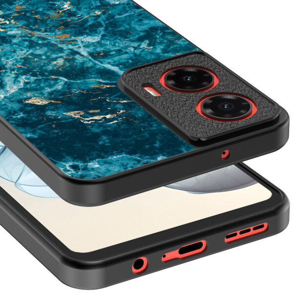 Motorola Moto G04-G24-G24 Power-E14 telefoonhoesje met blauw marmer opdruk (4)