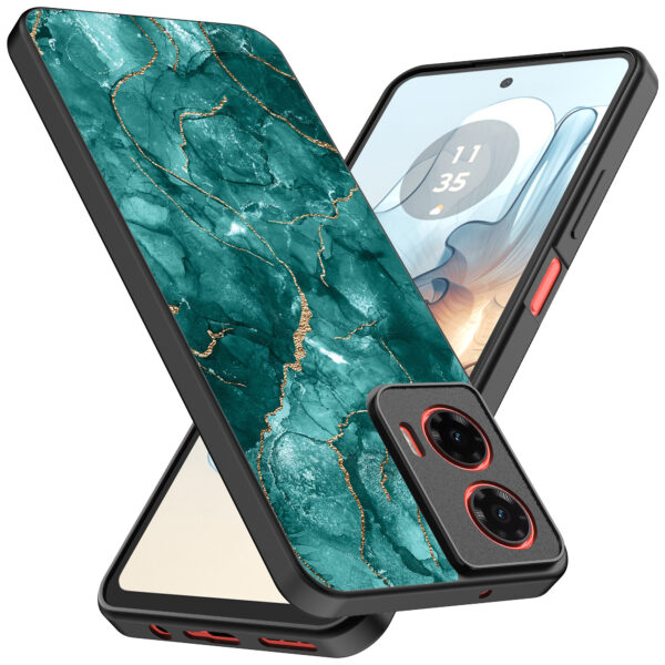 Motorola Moto G04-G24-G24 Power-E14 telefoonhoesje met groen marmer opdruk (2)