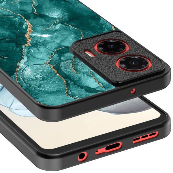 Motorola Moto G04-G24-G24 Power-E14 telefoonhoesje met groen marmer opdruk (4)