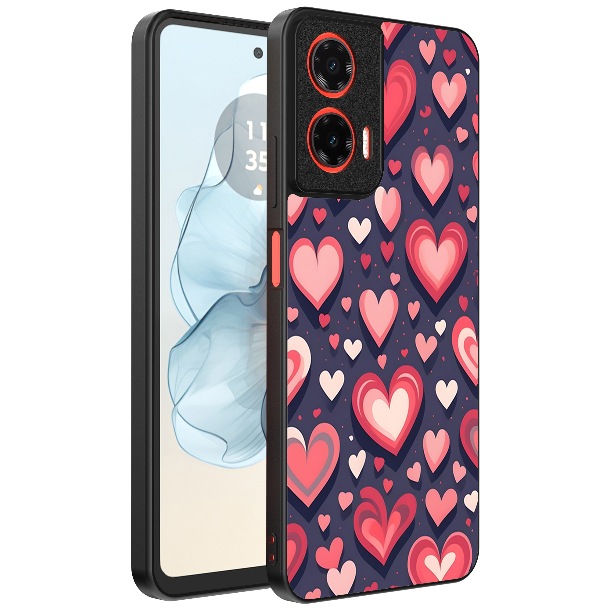 Motorola Moto G04-G24-G24 Power-E14 telefoonhoesje met hartjes opdruk groot (1)