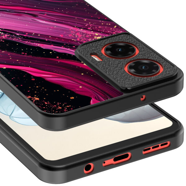 Motorola Moto G04-G24-G24 Power-E14 telefoonhoesje met paars roze marmer opdruk (4)