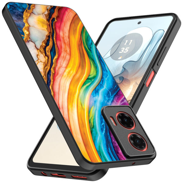 Motorola Moto G04-G24-G24 Power-E14 telefoonhoesje met regenboog goud marmer opdruk (2)