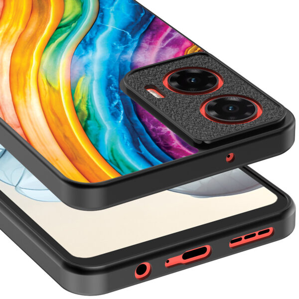 Motorola Moto G04-G24-G24 Power-E14 telefoonhoesje met regenboog goud marmer opdruk (4)
